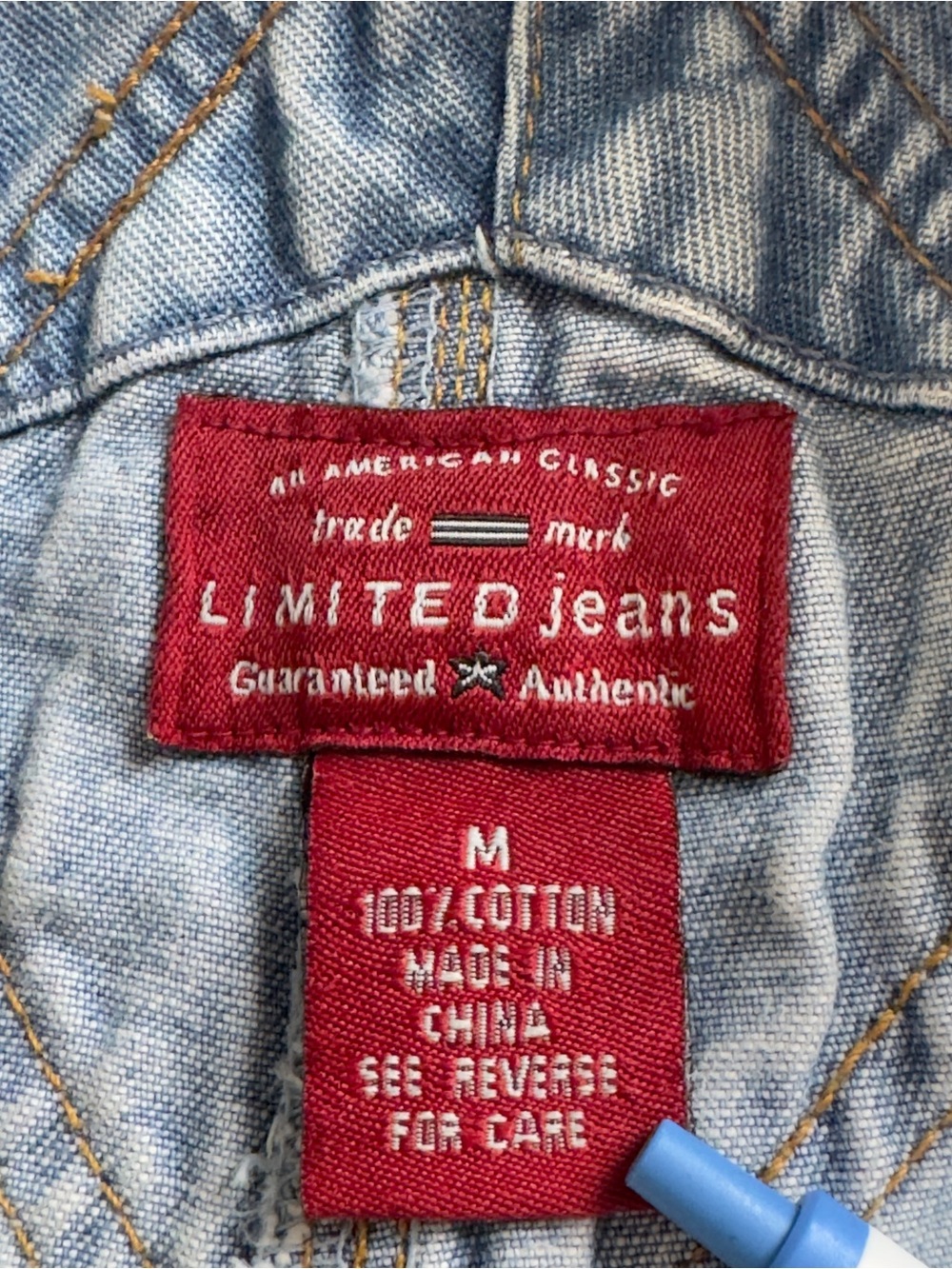 Vintage 90s Limited Denim Bib Overalls Medium Blue Slouchy Straight Leg Workwear - Picture 3 of 16
